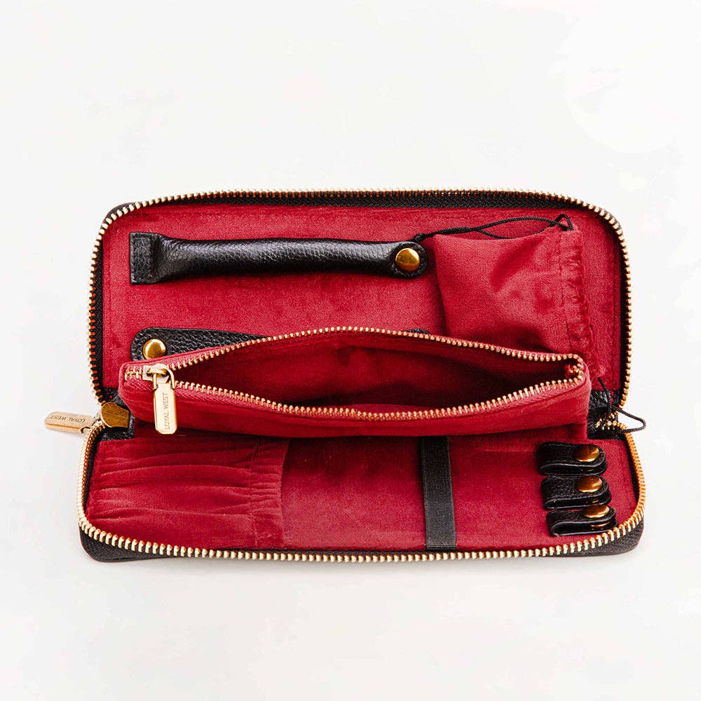 Loyal West Ranch Road Cowhide Jewelry Case