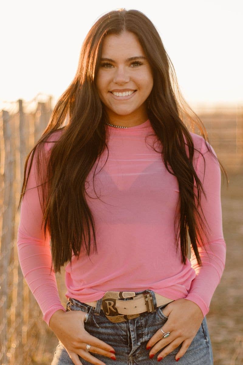 Light Pink Mesh Top